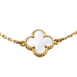 مملوكة مسبقًا Van Cleef & Arpels Sweet Alhambra Mother of Pearl 18K Yellow Gold Bracelet