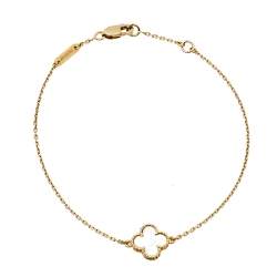 مملوكة مسبقًا Van Cleef & Arpels Sweet Alhambra Mother of Pearl 18K Yellow Gold Bracelet