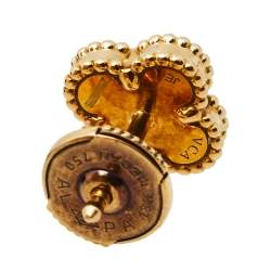 مملوكة مسبقًا Van Cleef & Arpels Sweet Alhambra Mother of Pearl 18K Yellow Gold Stud Earrings