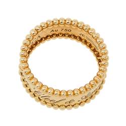 Pre Owned خاتم فان كليف أند أربيلز ذهب أصفر عيار 18 بيرلي شهير مقاس 52