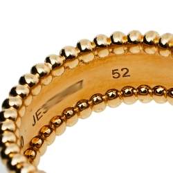 Pre Owned خاتم فان كليف أند أربيلز ذهب أصفر عيار 18 بيرلي شهير مقاس 52