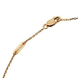 مملوكة مسبقًا قلادة فان كليف آند اربلز سويت الهامبرا دلاية قلب ذهب وردي عيار 18 و عقيق أحمر