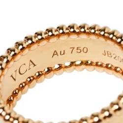 مملوكة مسبقًا Van Cleef & Arpels Perlée Signature 18K Rose Gold Band Ring Size 53