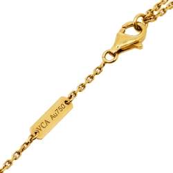 مملوكة مسبقًا Van Cleef & Arpels Vintage Alhambra Mother of Pearl 18K Yellow Gold Pendant Necklace