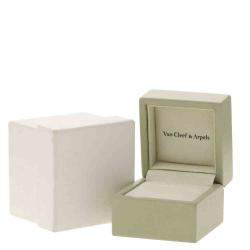 Pre Owned Van Cleef & Arpels Folie des Pres Diamond Sapphire 18K White Gold Ring Size EU 57