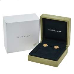 Pre Owned Van Cleef & Arpels Vintage Alhambra 18K Yellow Gold Earrings