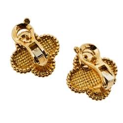Pre Owned Van Cleef & Arpels Vintage Alhambra 18K Yellow Gold Earrings