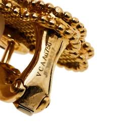 Pre Owned Van Cleef & Arpels Vintage Alhambra 18K Yellow Gold Earrings