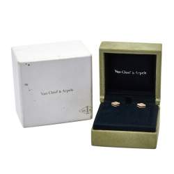 Pre Owned Van Cleef & Arpels Sweet Alhambra Mother of Pearl 18K Yellow Gold Stud Earrings