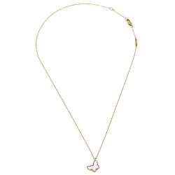 مملوكة مسبقًا Van Cleef and Arpels Sweet Alhambra Butterfly Mother of Pearl & 18k Yellow Gold Pendant Necklace