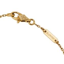 Pre Owned Van Cleef & Arpels Sweet Alhambra 18K Yellow Gold Mother of Pearl Butterfly Pendant Bracelet