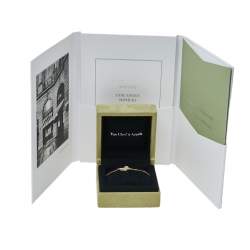 Pre Owned Van Cleef & Arpels Sweet Alhambra 18K Yellow Gold Mother of Pearl Butterfly Pendant Bracelet