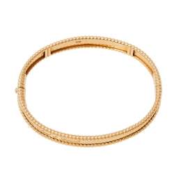 Pre Owned Van Cleef & Arpels Perlée Signature 18K Rose Gold Bracelet M