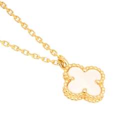 مملوكة مسبقًا قلادة فان كليف آند اربلز ذهب أصفر عيار 18 صدف سويت ألهامبرا 
