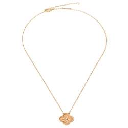 Pre Owned قلادة فان كليف آند اربلز فينتدج الهامبرا حلية ذهب وردي عيار 18