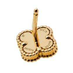 مملوكة مسبقًا أقراط فان كليف آند أربلز سويت ألامبرا ذهب أصفر عيار 18 وصدف 