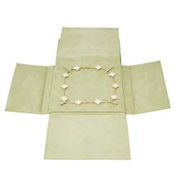 Pre Owned قلادة فان كليف أند أربلز ستيشن 10 حليات فينتدج ألهامبرا صدف ذهب أصفر عيار 18 