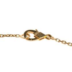 Pre Owned Van Cleef & Arpels Vintage Alhambra 18K Yellow Gold Onyx Pendant Necklace