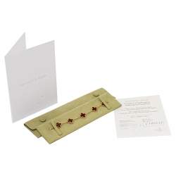 Pre Owned Van Cleef & Arpels Vintage Alhambra Carnelian 18K Yellow Gold Station Bracelet