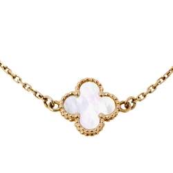 Pre Owned سوار فان كليف أند آربلز سويت ألامبرا صدف وذهب أصفر عيار 18