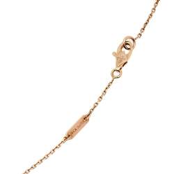 مملوكة مسبقًا Van Cleef & Arpels Sweet Alhambra Carnelian Heart 18K Rose Gold Necklace