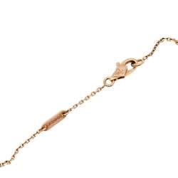 مملوكة مسبقًا Van Cleef & Arpels Sweet Alhambra Carnelian Heart 18K Rose Gold Necklace