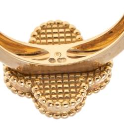 Pre Owned خاتم فان كليف & أربيلز فينتدج ألهامبرا ذهب أصفر عيار 18 عقيق يماني ألماس مقاس 57