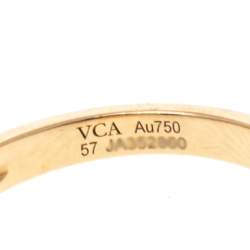 Pre Owned خاتم فان كليف & أربيلز فينتدج ألهامبرا ذهب أصفر عيار 18 عقيق يماني ألماس مقاس 57