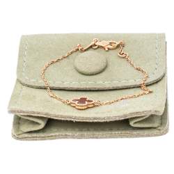 Pre Owned سوار فان كليف آند أربلز سويت ألامبرا عقيق أحمر ذهب وردي عيار 18 