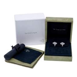 مملوكة مسبقًا أقراط فان كليف آند آربلز فينتدج ألهامبرا ذهب أبيض عيار 18 وصدف