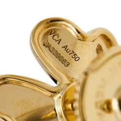 Pre Owned أقراط فان كليف أند آربلز فريفول ميني موديل ألماس لذهب الأصفر عيار 18 