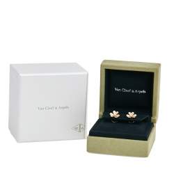 Pre Owned أقراط فان كليف أند آربلز فريفول ميني موديل ألماس لذهب الأصفر عيار 18 