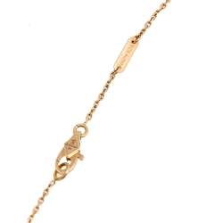 Pre Owned Van Cleef & Arpels Sweet Alhambra Carnelian 18K Rose Gold Pendant Necklace