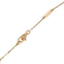 Pre Owned Van Cleef & Arpels Sweet Alhambra Carnelian 18K Rose Gold Pendant Necklace