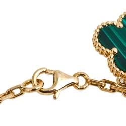 Pre Owned Van Cleef & Arpels Magic Alhambra Malachite 18K Rose Gold Bracelet
