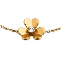 Van Cleef & Arpels Frivole Diamond 18k Yellow Gold Bracelet 