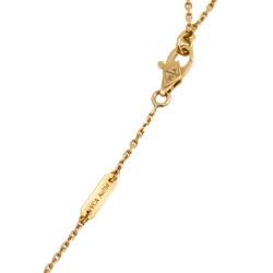 Pre Owned Van Cleef & Arpels Sweet Alhambra Mother of Pearl 18K Yellow Gold Pendant Necklace