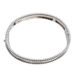مملوكة مسبقًا Van Cleef & Arpels Perlee Signature 18k White Gold Cuff Bracelet S