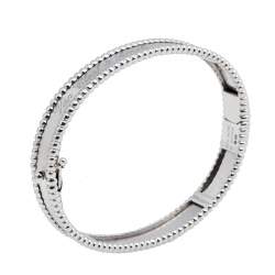 مملوكة مسبقًا Van Cleef & Arpels Perlee Signature 18k White Gold Cuff Bracelet S