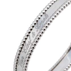 مملوكة مسبقًا Van Cleef & Arpels Perlee Signature 18k White Gold Cuff Bracelet S