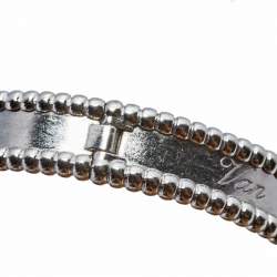 مملوكة مسبقًا Van Cleef & Arpels Perlee Signature 18k White Gold Cuff Bracelet S