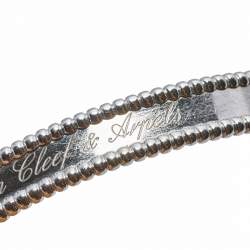 مملوكة مسبقًا Van Cleef & Arpels Perlee Signature 18k White Gold Cuff Bracelet S