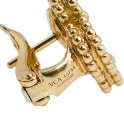 Pre Owned أقراط فان كليف & آربلز فينتيدج ألامبرا صدف وذهب أصفر عيار 18 