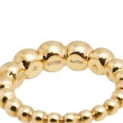 مملوكة مسبقًا Van Cleef & Arpels Perlée Couleurs Variation 18K Yellow Gold Ring Size 51