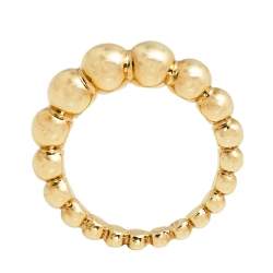مملوكة مسبقًا Van Cleef & Arpels Perlée Couleurs Variation 18K Yellow Gold Ring Size 51