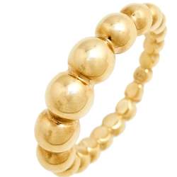 مملوكة مسبقًا Van Cleef & Arpels Perlée Couleurs Variation 18K Yellow Gold Ring Size 51