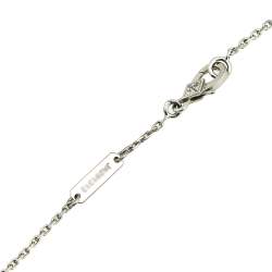 Pre Owned قلادة فان كليف & آربلز لوتس أوبن ورك ميني موديل  ألماس وذهب أبيض عيار 18 