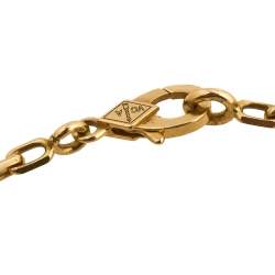 Pre Owned Van Cleef & Arpels Vintage Alhambra Carnelian 18K Yellow Gold 5-Motif Station Bracelet