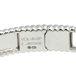 Pre Owned Van Cleef & Arpels Perlée 18K White Gold Bangle Bracelet S