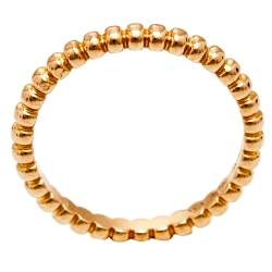 Pre Owned خاتم فان كليف أ& آربلز بيرليه ذهب وردي عيار 18 مقاس 49 موديل صغير 